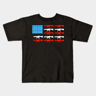 Guns Flag USA Gun Owners Gun Rights Kids T-Shirt